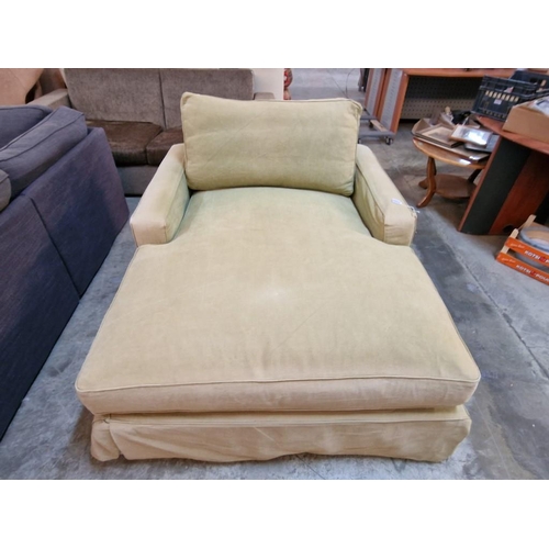 792 - Modern Large Chaise Lounge Armchair in Pale Green Colour Removable Fabric Cover, (Approx. 122 x 160c... 