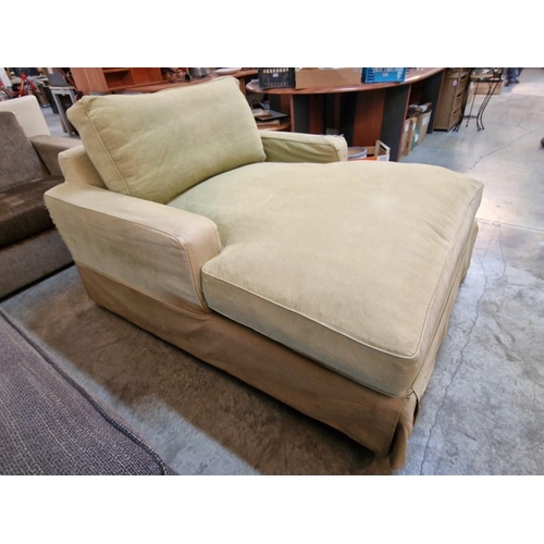 792 - Modern Large Chaise Lounge Armchair in Pale Green Colour Removable Fabric Cover, (Approx. 122 x 160c... 