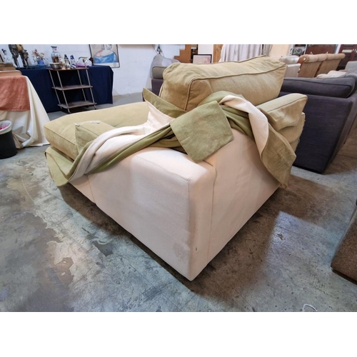 792 - Modern Large Chaise Lounge Armchair in Pale Green Colour Removable Fabric Cover, (Approx. 122 x 160c... 