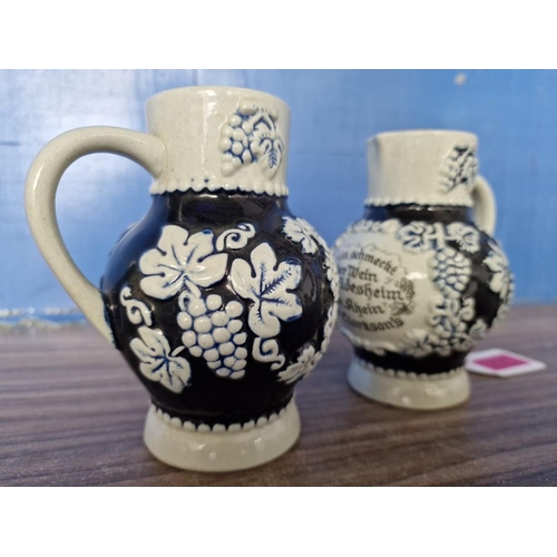 815 - Pair of Vintage German Porcelain Beer Steins / Jugs with Handles, (2)