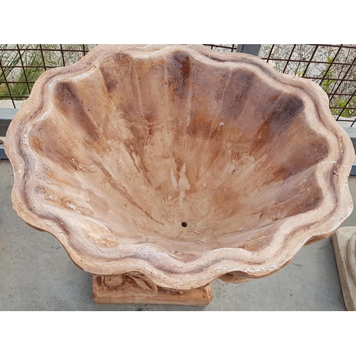 116 - Large Clay Plant Pot in Shell Shape (H:53cm)