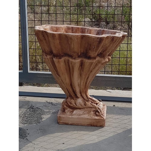 117 - Large Clay Plant Pot in Shell Shape (H:53cm)