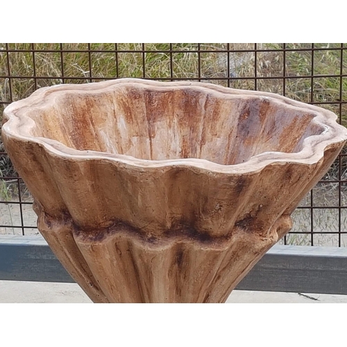 117 - Large Clay Plant Pot in Shell Shape (H:53cm)