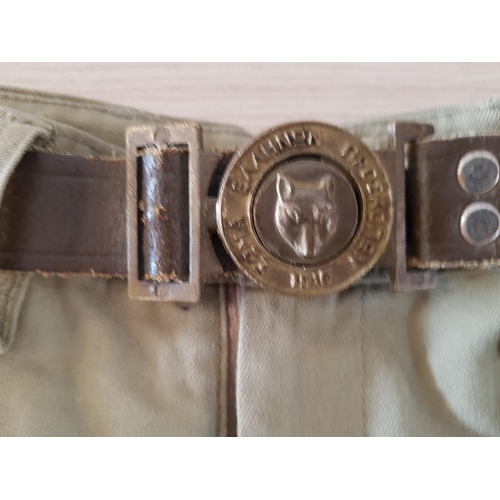 366 - Vintage Cub Scouts Shorts with Leather Belt and Cap