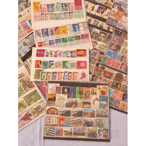 398 - Huge Collection of Stamps from Around the Worlds, 80 x Pages Each Approx 15 - 20 Stamps (Approx 1200... 