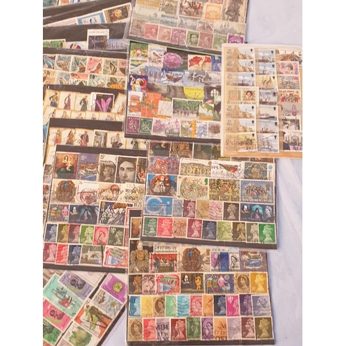 398 - Huge Collection of Stamps from Around the Worlds, 80 x Pages Each Approx 15 - 20 Stamps (Approx 1200... 