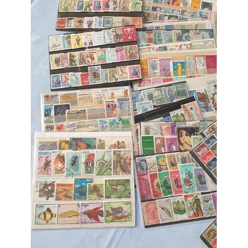 398 - Huge Collection of Stamps from Around the Worlds, 80 x Pages Each Approx 15 - 20 Stamps (Approx 1200... 