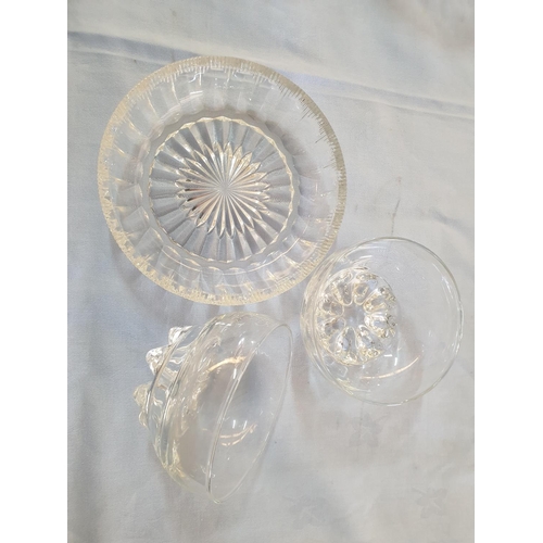 403 - Retro Cut Glass Tableware (Dip, Snack Dish and Various of Small Bowls), (Approx 20pcs)