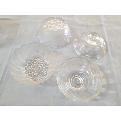 403 - Retro Cut Glass Tableware (Dip, Snack Dish and Various of Small Bowls), (Approx 20pcs)