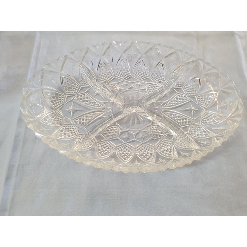 403 - Retro Cut Glass Tableware (Dip, Snack Dish and Various of Small Bowls), (Approx 20pcs)