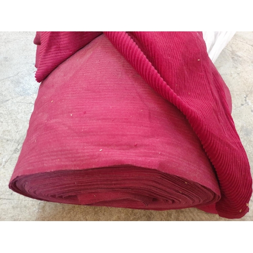 415 - A Huge Bale of Upholstery Red Velvet Material