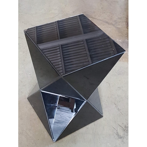 435 - Modern Geometric Side Table (40 x 40 x 60cm), (A/F Corner Chipped)