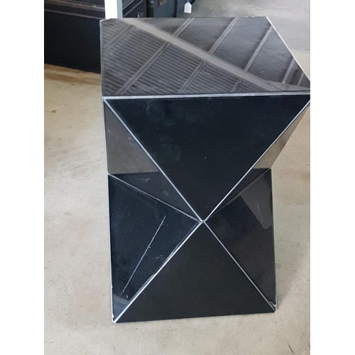 435 - Modern Geometric Side Table (40 x 40 x 60cm), (A/F Corner Chipped)