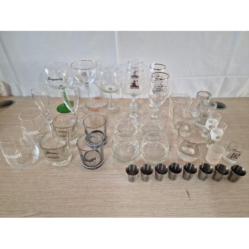 437 - Collection of 37 x Drinking Glasses inc; Branded 