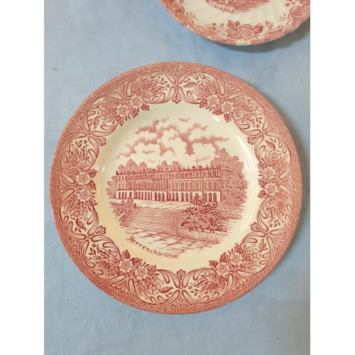 115 - Collection of Red and White Dinner Service inc; Enoch Woods English Scenery, Johnson Bros, Tonquin b... 