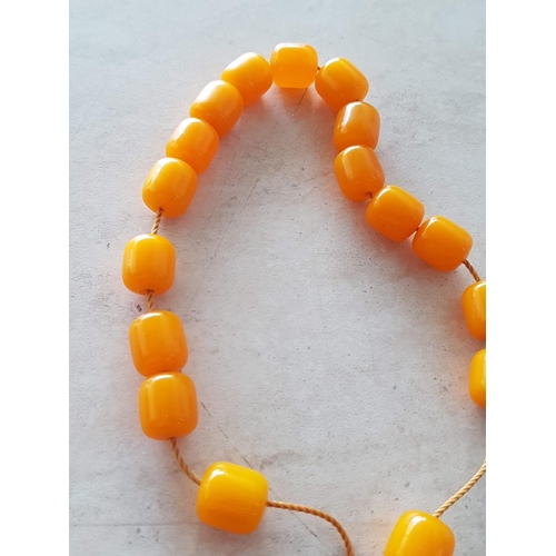 291 - In Amber Tone Retro Worry Beads