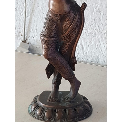 329 - Tara Dancing Buddha (Hindy Goddess) Vintage Copper Statue (H:51cm)