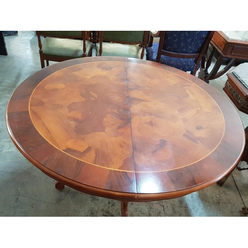 192 - Classical Style Solid Wood Round Extendable Dinning Table with Pedestal Leg and Scroll Feet