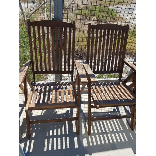 333 - Set of 6 x Wooden Folding Garden Chairs (A/F)