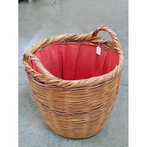 406 - Large Traditional Basket with Carrying Handles (H:52cm x Ø50cm)