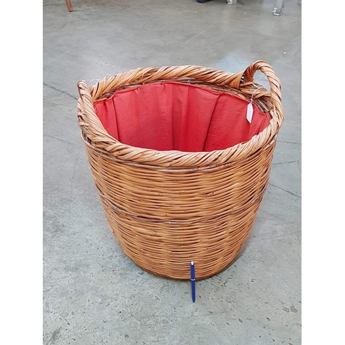 406 - Large Traditional Basket with Carrying Handles (H:52cm x Ø50cm)