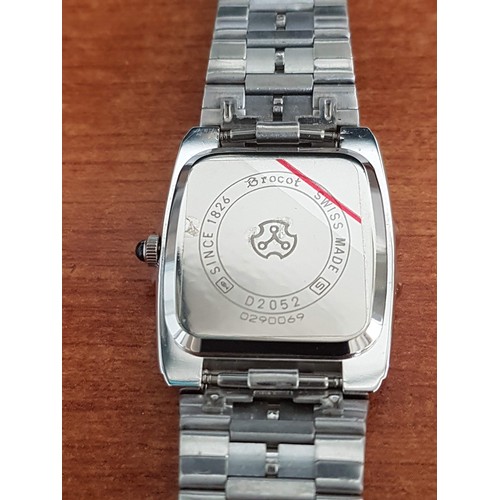 263 - Brocot Swiss Made Wrist Watch, Model D2052, Stainless Steel Case and Bracelet Strap with Grey Tone F... 