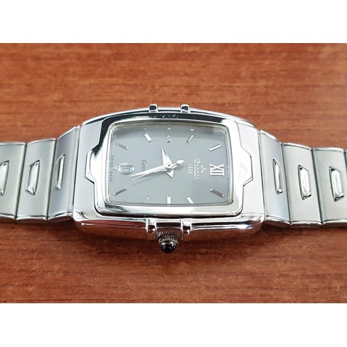 263 - Brocot Swiss Made Wrist Watch, Model D2052, Stainless Steel Case and Bracelet Strap with Grey Tone F... 