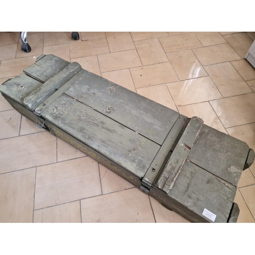 42 - Large Wooden Artillery Box, (Approx. 113 x 34 x 23cm)