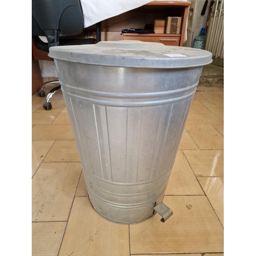 53 - Vintage Galvanised Pedal Bin, (Approx. H: 51cm)