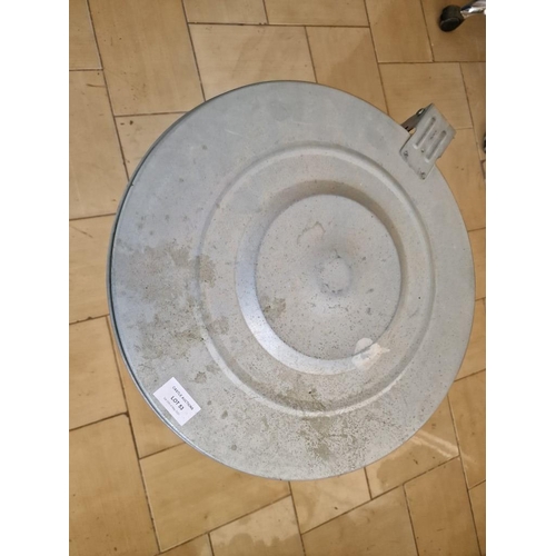 53 - Vintage Galvanised Pedal Bin, (Approx. H: 51cm)