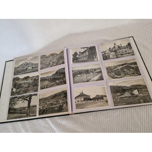 65 - Folder with Large Collection of Vintage German Black & White Postcards