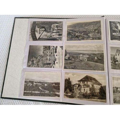 65 - Folder with Large Collection of Vintage German Black & White Postcards