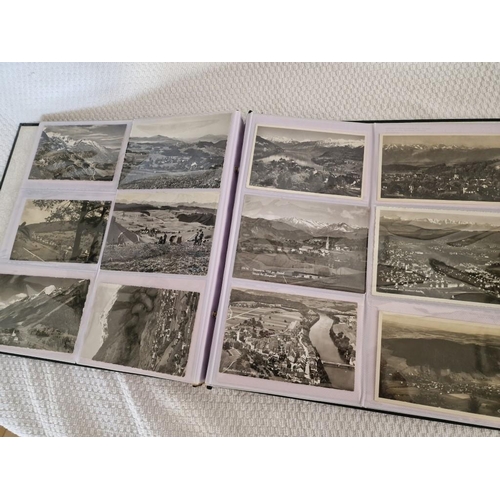 65 - Folder with Large Collection of Vintage German Black & White Postcards