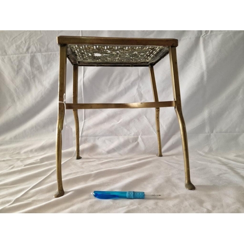 46 - Mid-Victorian Brass Plant Stand, (Approx. 26 x 30 x 27cm)