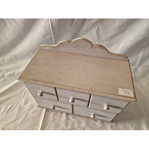 84 - Table-top Wooden Chest of 3-Over-2 Drawers, (Approx. 35 x 18 x 33cm)