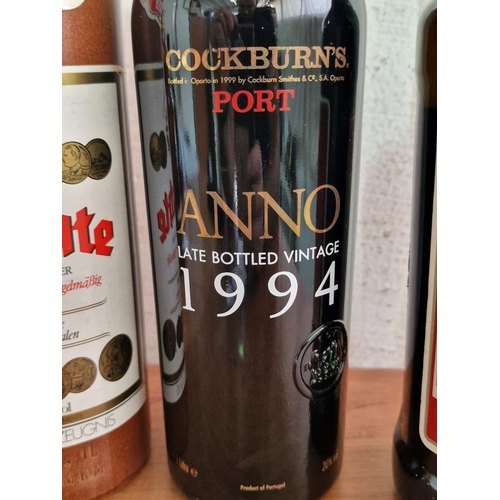 4D - 3 x Bottles of Alcohol; Cockburns Anno Port, Late Bottled Vintage 1994, Together with Dubonnet Frenc... 