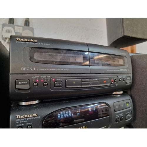 692 - Technics Stacking System Incl. Amplifier (SE-CH505A), Tuner (ST-CH505), CD Player (SL-CH505), Casset... 