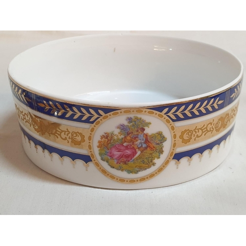 90 - Large Limoge Style Trinket Box (Ø15cm x H:6cm)