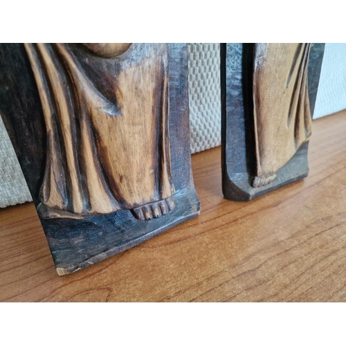 148 - 2 x Wall Hanging Carved Wood Relief Panels of African Figures, (Approx. 62 x 13cm each), (2)