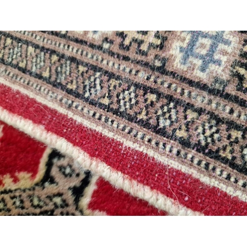 176 - Decorative Carpet Runner in Red & Black Geometric Patterns, (Approx. 280 x 80cm)