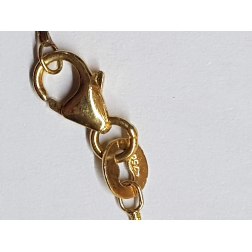 178 - 18ct Yellow Gold Set; 18ct Chain (L:47cm, Weight 3.68gr), Together with 18ct Cross Pendant with Zirc... 