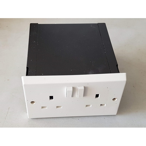 25 - Mini Secret Wall Safe, Imitating and Double Electric Socket (Approx. 15 x 14 x 8cm), Boxed with Key ... 