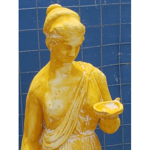 266 - Roman Vestal Virgin Clay Garden Statue of Ancient Woman (H:81cm)