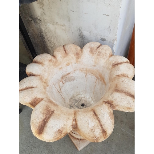 276 - Large Clay Plant Pot in Shape of Flower (H:55cm)