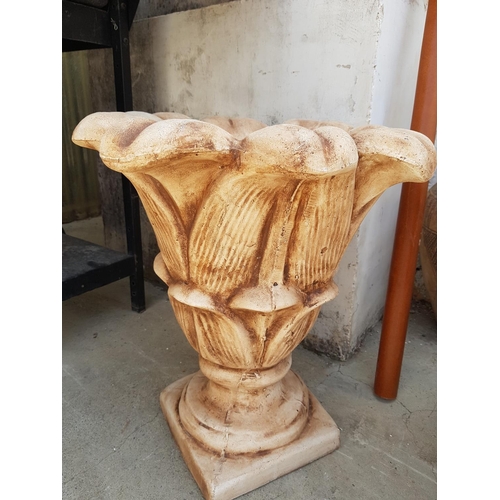 277 - Large Clay Plant Pot in Shape of Flower (H:55cm)