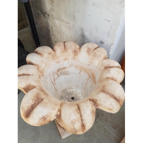 277 - Large Clay Plant Pot in Shape of Flower (H:55cm)