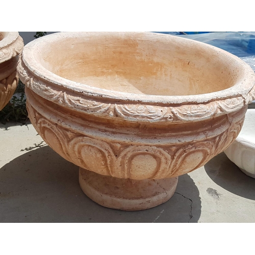 291 - Large Decorative Clay Plant Pot in Goblet Shape (Ø59cm x H:40cm)