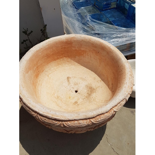 291 - Large Decorative Clay Plant Pot in Goblet Shape (Ø59cm x H:40cm)