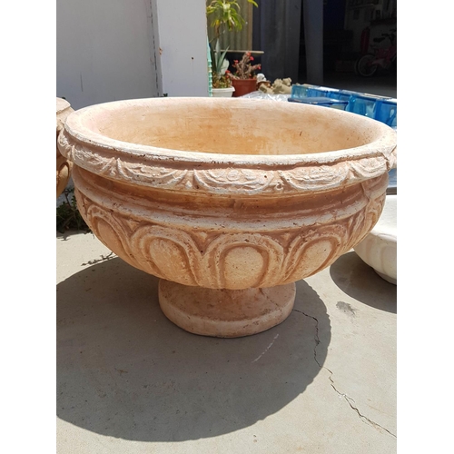 291 - Large Decorative Clay Plant Pot in Goblet Shape (Ø59cm x H:40cm)