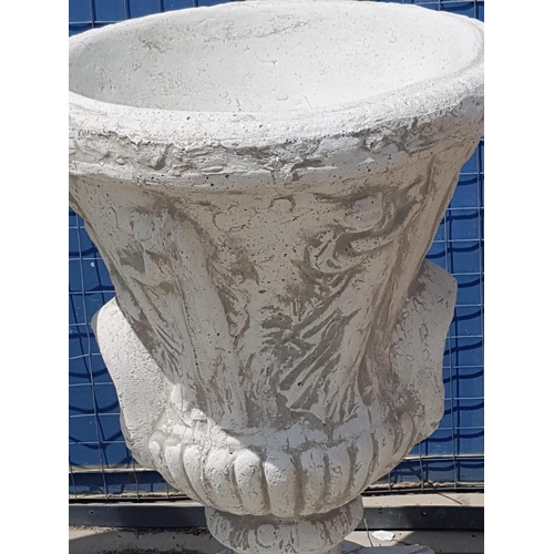 311 - Large Clay Garden Pot / Planter Urn with Relief Ancient Pattern (H:83cm)